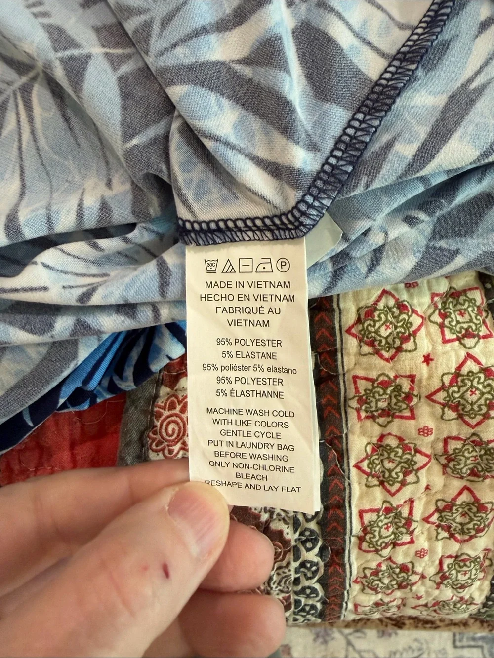 Michael Kors Blue Patterned Halter Top Dress XS